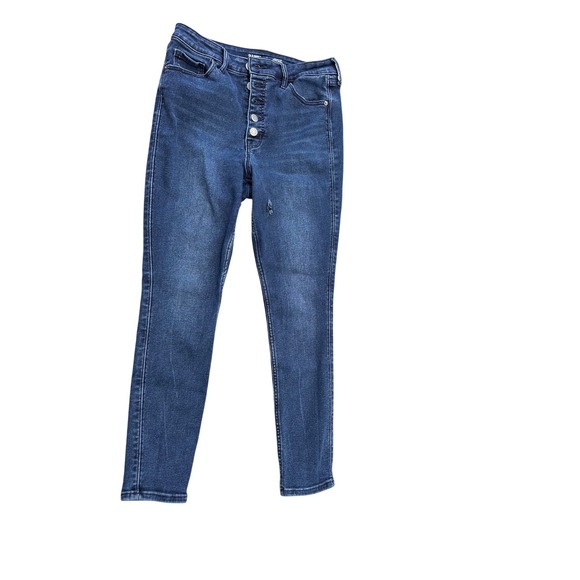 Old Navy Denim - Old Navy Rockstar Super Skinny Jeans Extra High Rise Button Fly Dark Wash 12